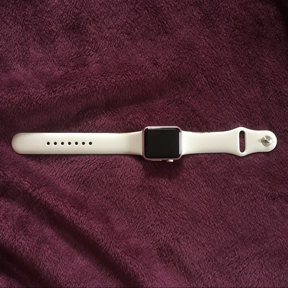 rose gold Apple Watch